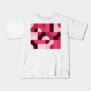 Pink Geometric Kids T-Shirt